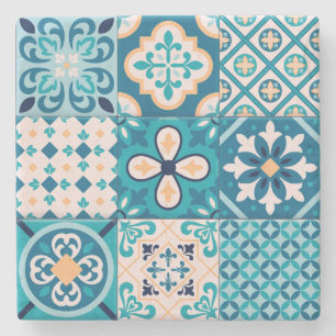 Moroccan Tile Pattern Stone Coaster