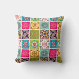 Moroccan Tile Pattern Throw Pillow
