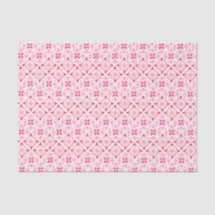 Moroccan tile pink and red pattern watercolor tissue paper