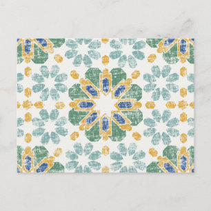 Moroccan Tile - Pond Postcard