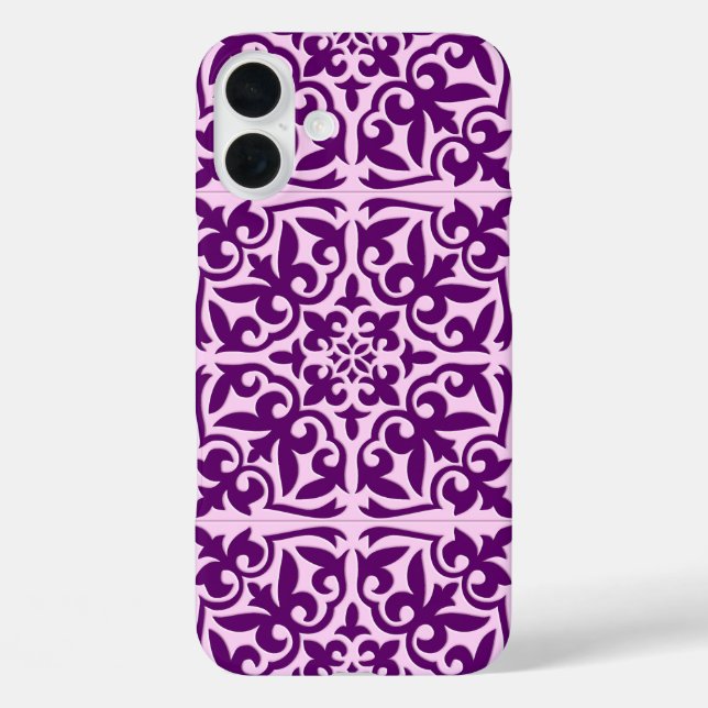 Moroccan tile - purple and orchid Case-Mate iPhone case (Back)