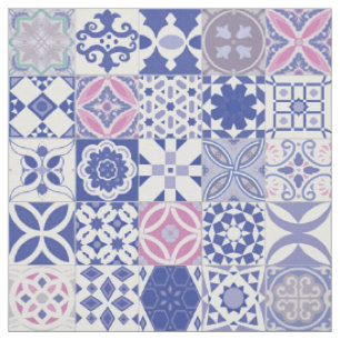 Moroccan tile - purple and pink fabric