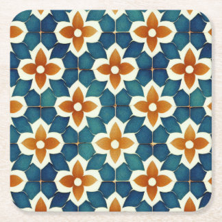 Moroccan Tile Square Paper Coaster
