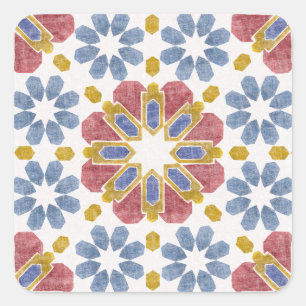 Moroccan Tile Square Sticker