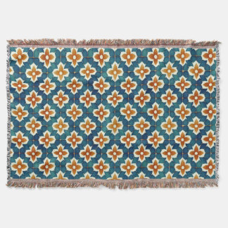Moroccan Tile Throw Blanket