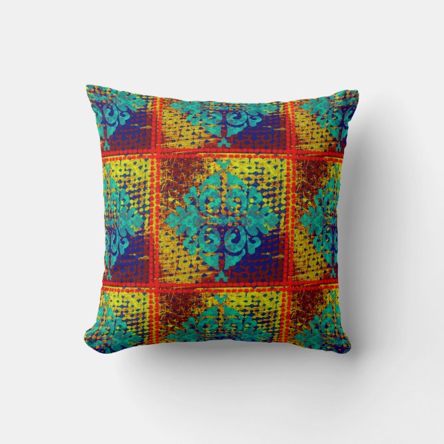 Moroccan Tile Throw Pillow (Front)
