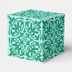 Moroccan tile - turquoise and aqua favor box