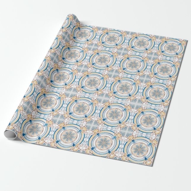 Moroccan Tile Wrapping Paper (Unrolled)