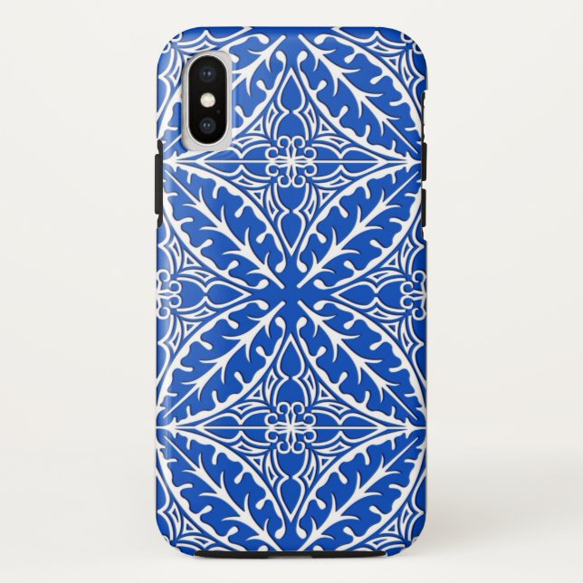 Moroccan tiles - cobalt blue and white Case-Mate iPhone case (Back)