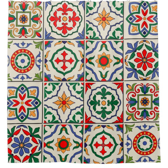 Moroccan Tiles: Colourful Seamless Pattern. (Front)