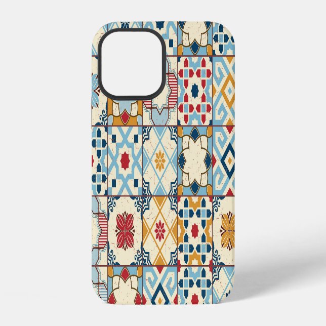 Moroccan tiles, colourful seamless pattern. iPhone case (Back)