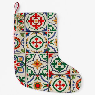 Moroccan Tiles: Colourful Seamless Pattern. Small Christmas Stocking