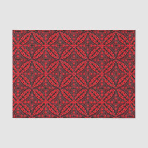 Moroccan tiles - dark red and black tissue paper