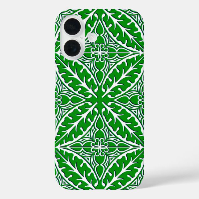 Moroccan tiles - emerald green and white Case-Mate iPhone case (Back)