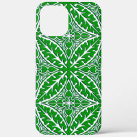 Moroccan tiles - emerald green and white