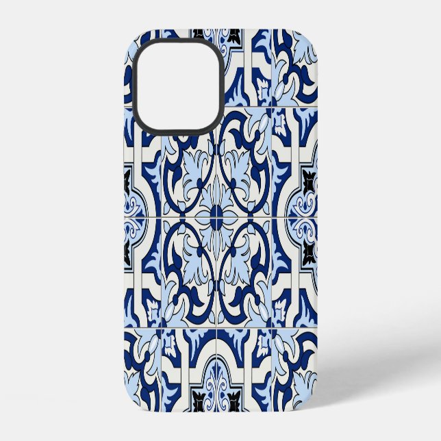 Moroccan Tiles: Gorgeous Blue Patterns. iPhone Case (Back)