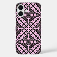 Moroccan tiles - ice pink and black