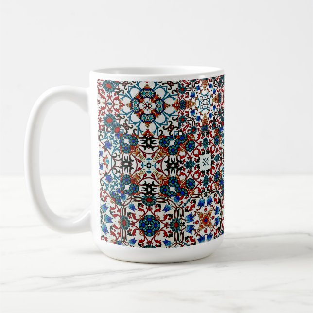 Moroccan tiles,mosaic,colourful art coffee mug (Left)