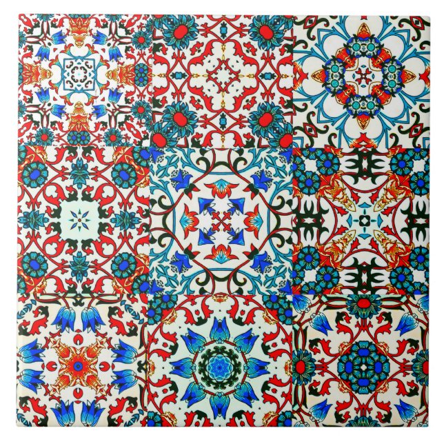 Moroccan tiles,mosaic,colourful art tile (Front)