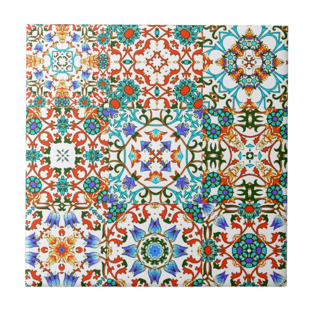 Moroccan tiles,mosaic,colourful art tile (Front)