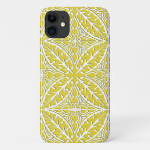 Moroccan tiles - mustard gold and white iPhone 11 case