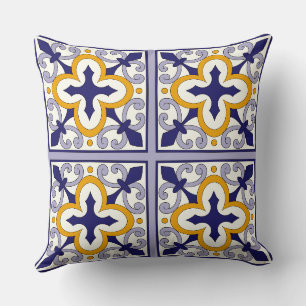 Moroccan Tiles Pattern #2 Throw Pillow