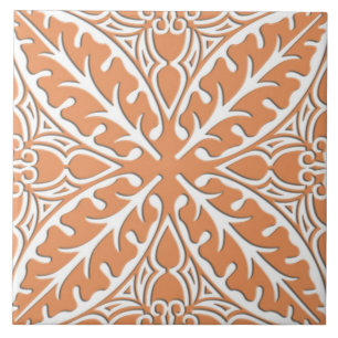 Moroccan tiles - peach pink and white