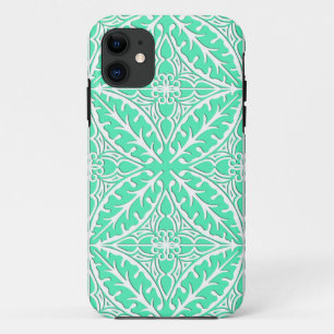 Moroccan tiles - robin's egg blue and white iPhone 11 case
