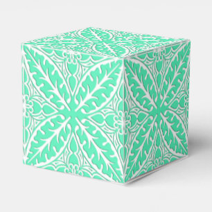 Moroccan tiles - robin's egg blue and white favor box