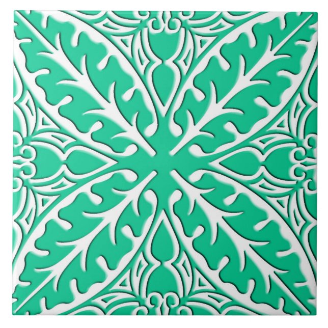 Moroccan tiles - turquoise and white (Front)