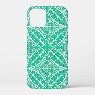 Moroccan tiles - turquoise and white iPhone 12 mini case