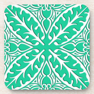 Moroccan tiles - turquoise and white coaster