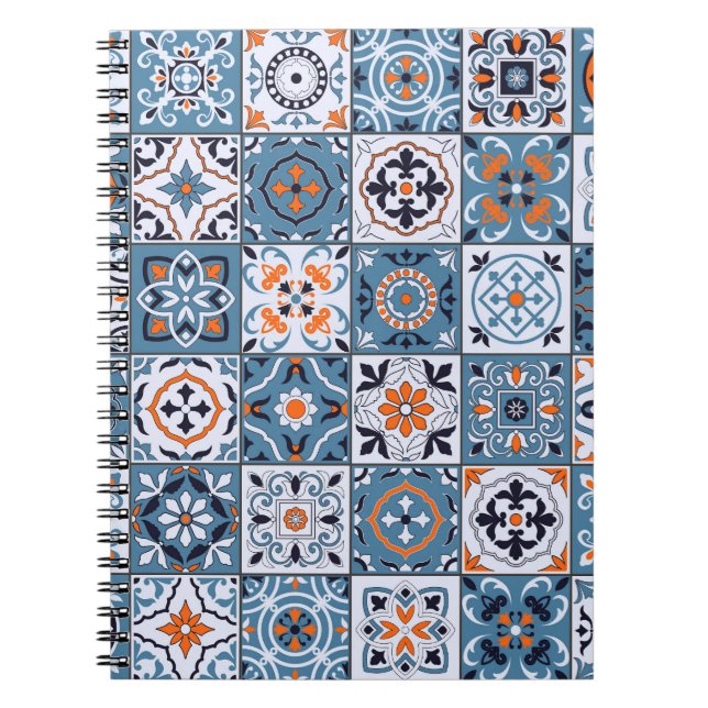 Moroccan Tiles: Vintage Seamless Elegance Notebook (Front)