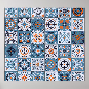 Moroccan Tiles: Vintage Seamless Elegance Poster