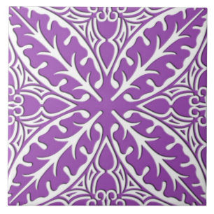 Moroccan tiles - violet and white