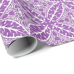 Moroccan tiles - violet and white wrapping paper