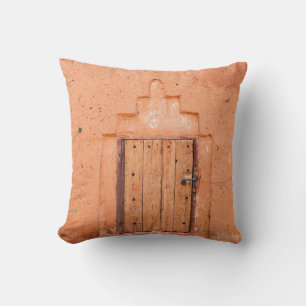 Moroccan Traditional Wooden Window Texture Throw Pillow