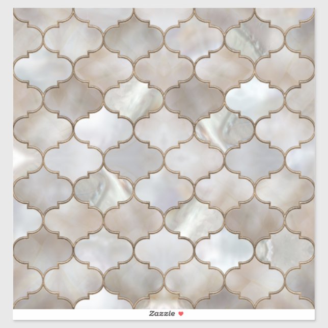 Moroccan trellis Pearl and Gold (Sheet)