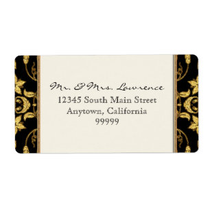 Moroccan Vine Floral Damask Glitter Formal Wedding