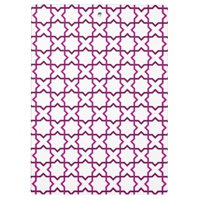 Moroccan weave pattern clipboard (Back)