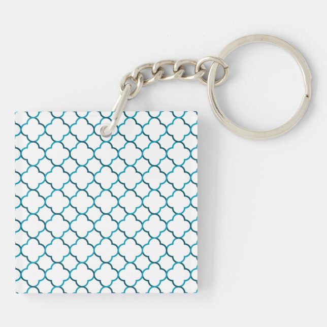 Moroccan weave pattern keychain (Back)