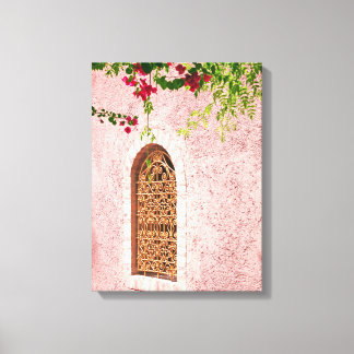 Moroccan window pink canvas print