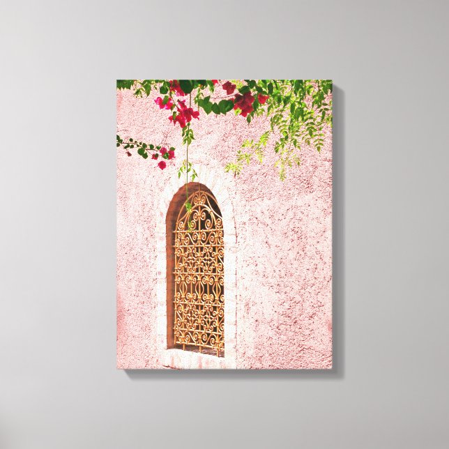 Moroccan window pink canvas print (Front)