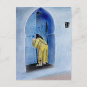 moroccan woman postcard