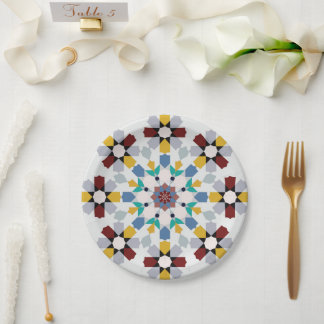 Moroccan Zelije !Moroccan Zellige Paper Plate