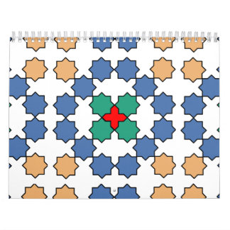 Moroccan zellige art calendar