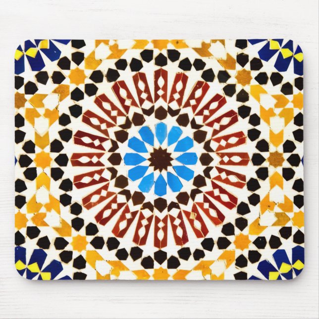 Moroccan Zellige Inspiration Mouse Pad (Front)