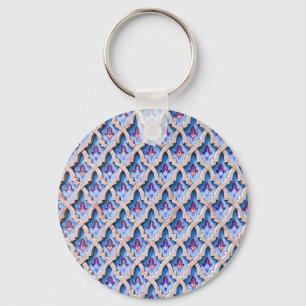 Moroccan Zellige Tile Pattern Keychain