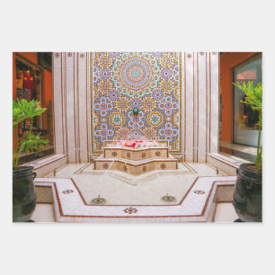 moroccan zellij, mosaic tiles wrapping paper sheet