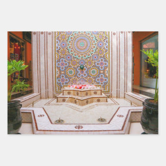 moroccan zellij, mosaic tiles wrapping paper sheet